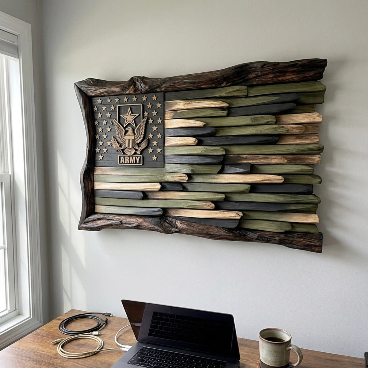 🎖️ Handcrafted Rustic Military Flags