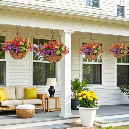 🔥Artificial Hanging Flower Basket🌸No Watering, No Wilting💧Everlasting Beauty for Your Home