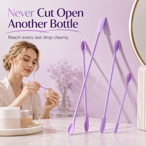The Ultimate Empty Bottle Hack: Dual-Ended Silicone Mini Spatula -3 Piece Set✨