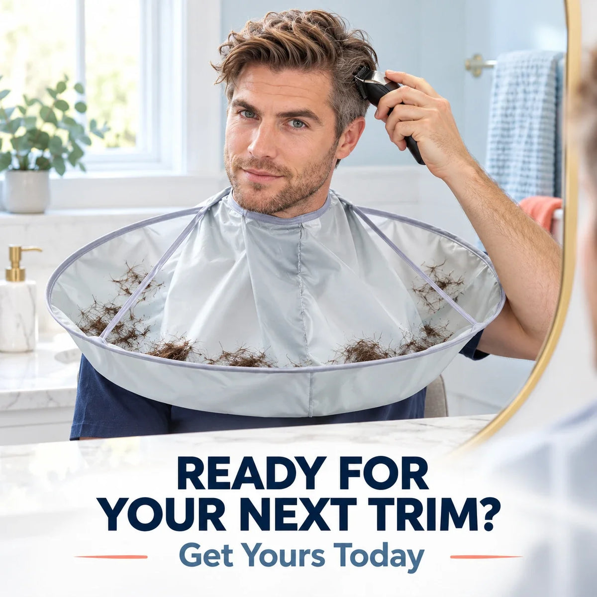 Hair-Catching Haircut Cape – Less Mess, Better Home Trims ✂️