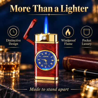 Adjustable, rechargeable, portable outdoor windproof blue flame lighter