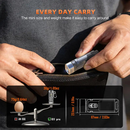 🔦 Nicron K11 Pro EDC Keychain Flashlight – 550 Lumens Magnetic Work Light ⚡