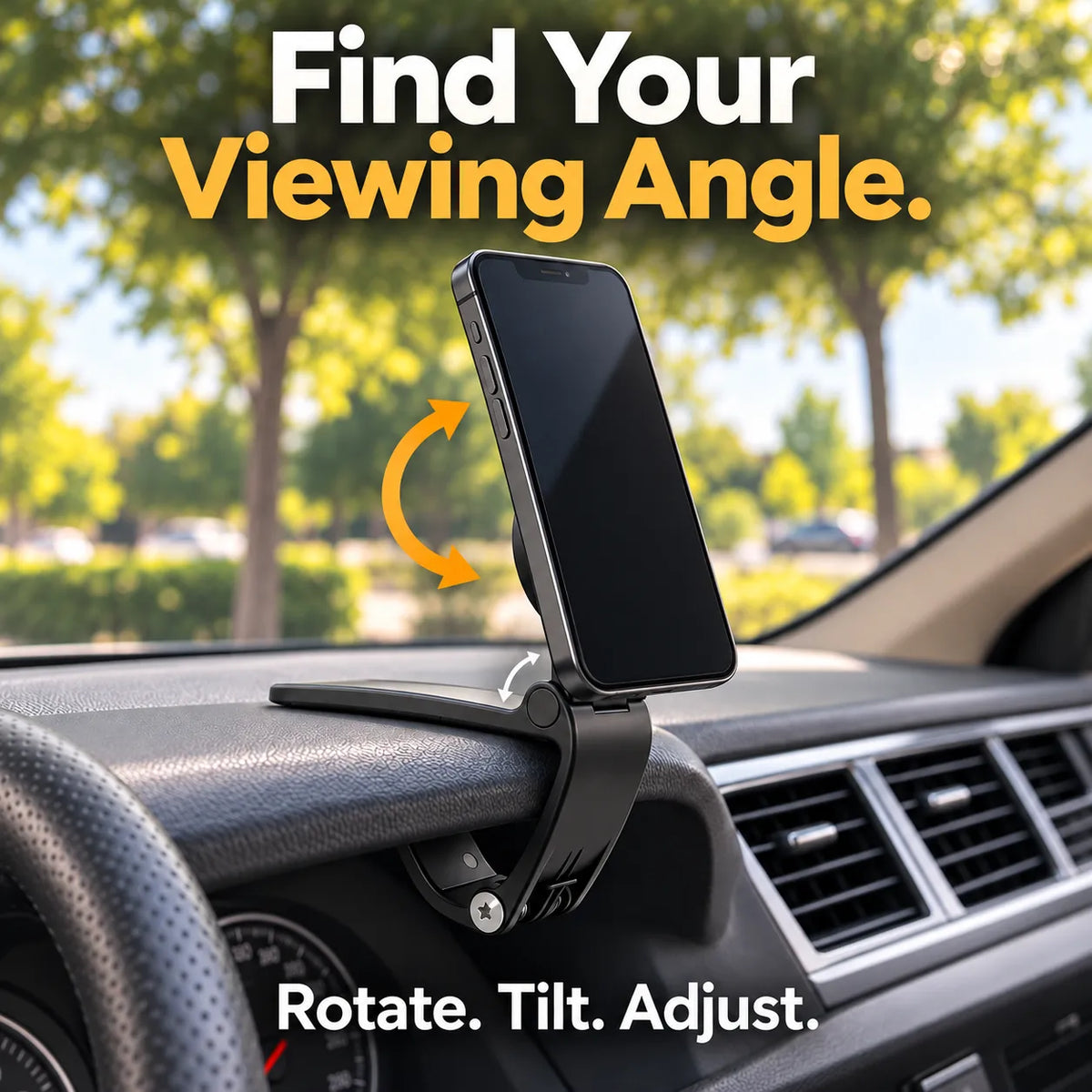 🚗 Foldable Magnetic Car Phone Holder – Adjustable Dashboard Clip Mount for Car & Desk 📱