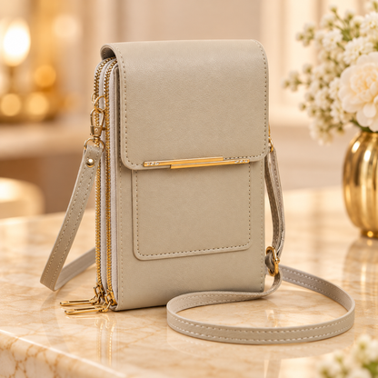 📱 Touch-Screen Multi-Pocket Crossbody Phone Bag