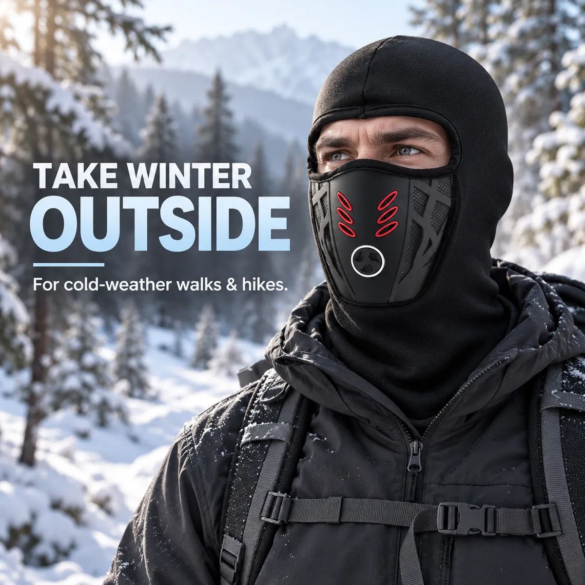 ❄️ Winter Fleece Balaclava with 3D Face Panel | Full Head, Face & Neck Coverage 🏔️