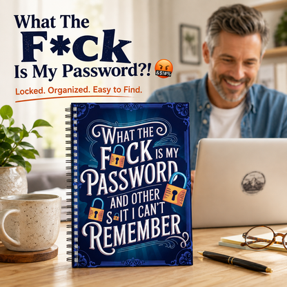 🔑 Humorous Spiral Password Book - Never Forget Logins Again!