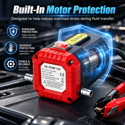 🔥 12V 80W Electric Oil Extractor Pump – Engine Oil & Gear Oil Transfer Kit with Hoses