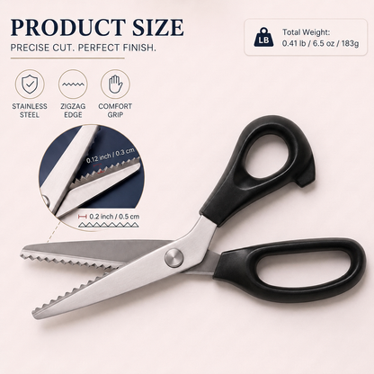 Professional Stainless Steel Pinking Shears for Fabric & Sewing ✂️