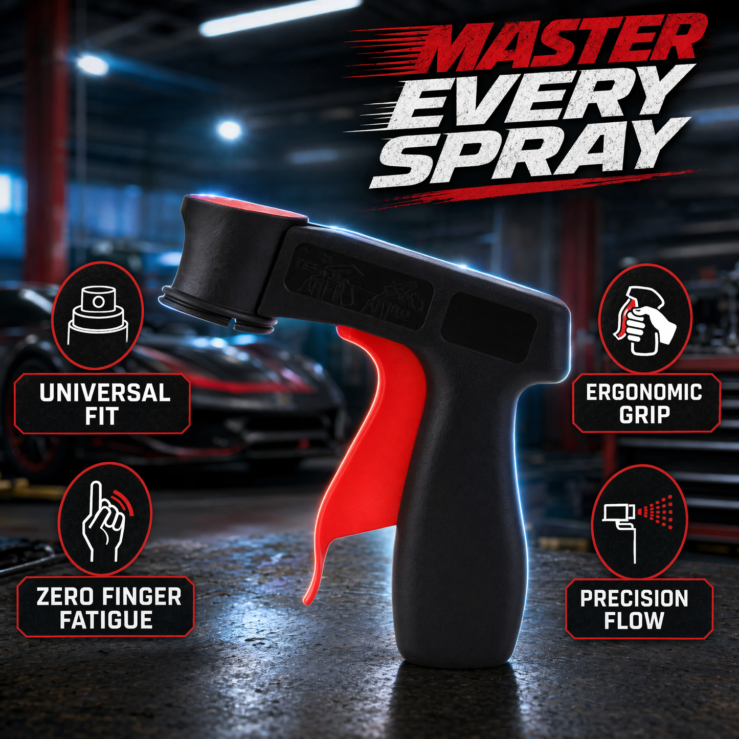 🎨 Pro-Grip Aerosol Spray Can Trigger Handle – Ergonomic Spray Gun Adapter 🛠️