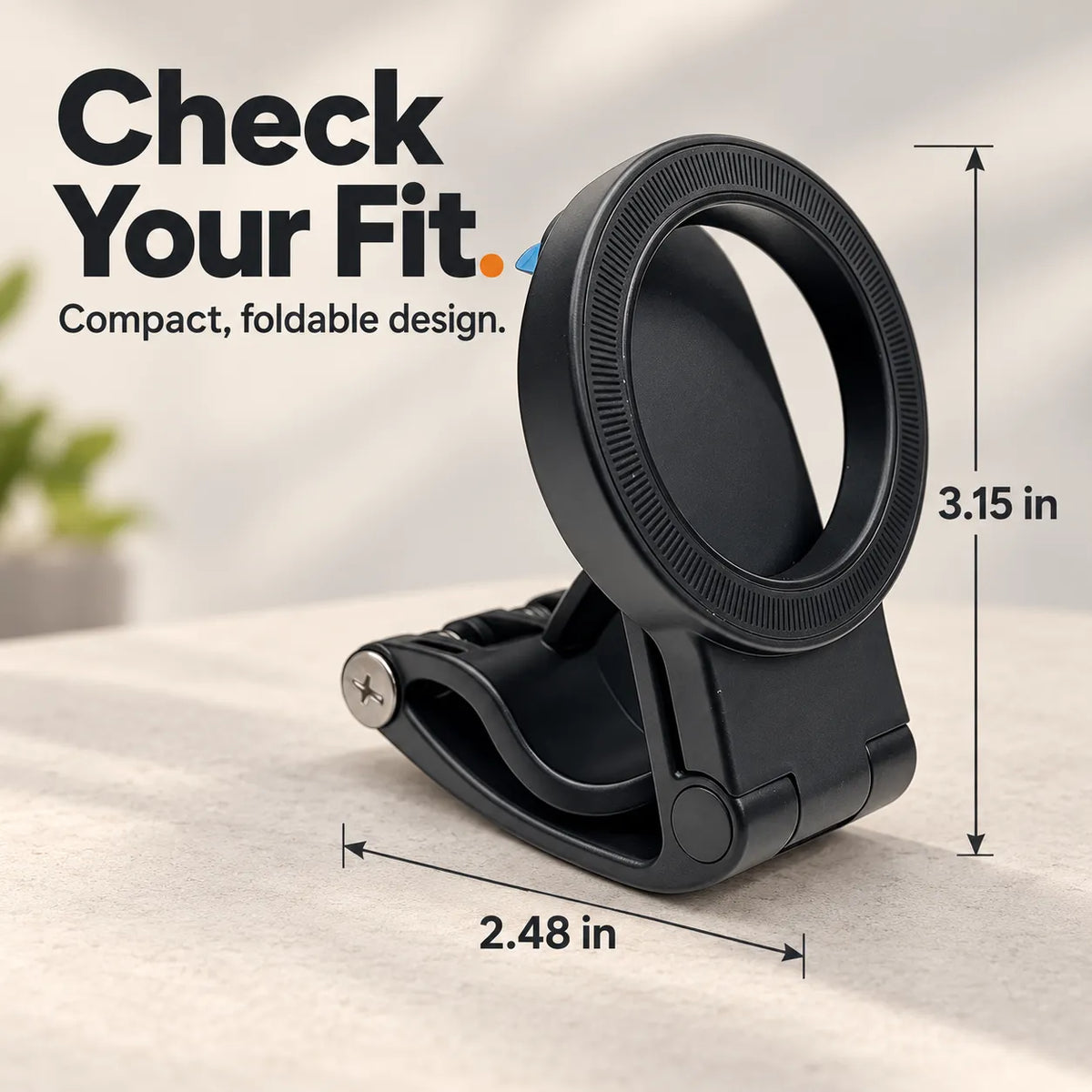 🚗 Foldable Magnetic Car Phone Holder – Adjustable Dashboard Clip Mount for Car & Desk 📱