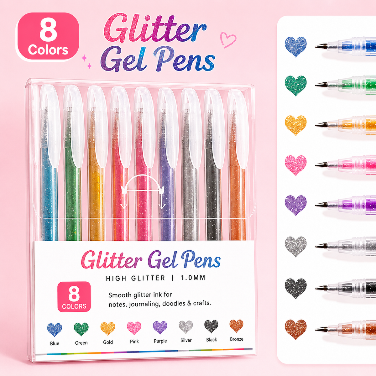 ✨ Sparkle Deal Vibrant Glitter Gel Pens for Coloring, Drawing & Creative Fun