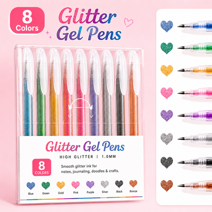 ✨ Sparkle Deal Vibrant Glitter Gel Pens for Coloring, Drawing & Creative Fun