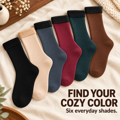 🧦 Fleece-Lined Cozy Socks – Warm Winter Comfort, Two Ways to Wear