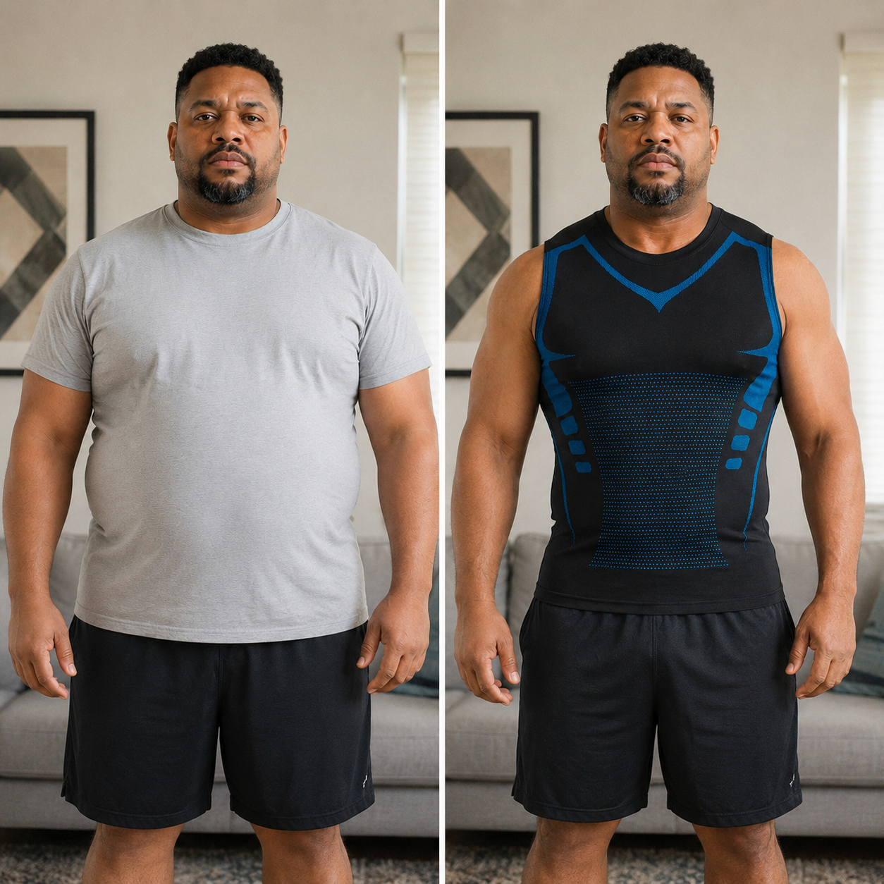 🔥 InstaShape Men's Body Shaper Shirt
