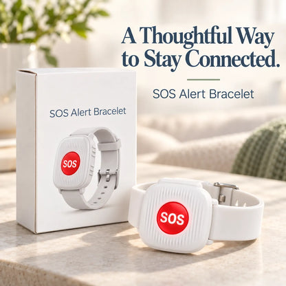 ⌚ Wi-Fi SOS Alert Bracelet for Seniors – Wearable Help Button with Family App Alerts 🤍