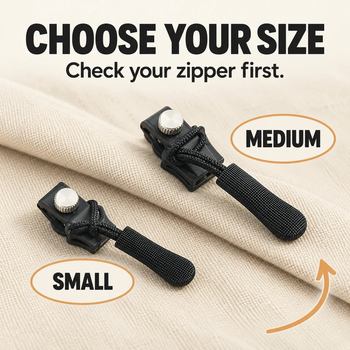 Zipper Repair Slider – No-Sew Screw-On for #3 & #5 Zippers 🧵