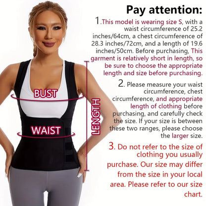 🔥 Women's Dual-Lock Sweat Sauna Shaper & Tummy Control Vest 🔥