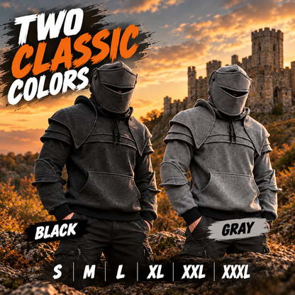 🖤 Rugged Layered Hooded Sweatshirt – Modern Streetwear Style