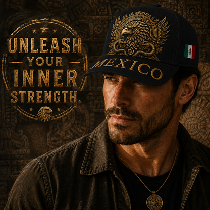Mexico Aztec Eagle 3D Cap🧢