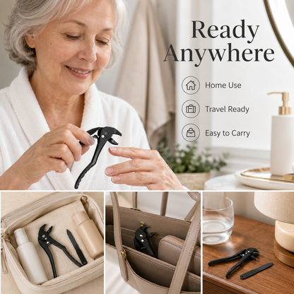 Heavy Duty Curved Tip Toenail Clipper - Long Handle Ergonomic Design