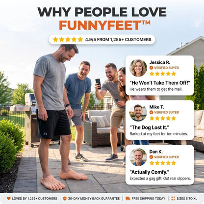 🔥 Last Day 49% Off – Barefoot Prank Slippers✈️buy 2 Free Shipping✈️