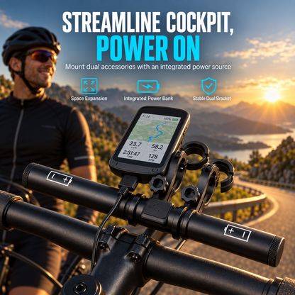 🚴 Powered Bike Handlebar Extender – Extra Mounting Space + USB Charging