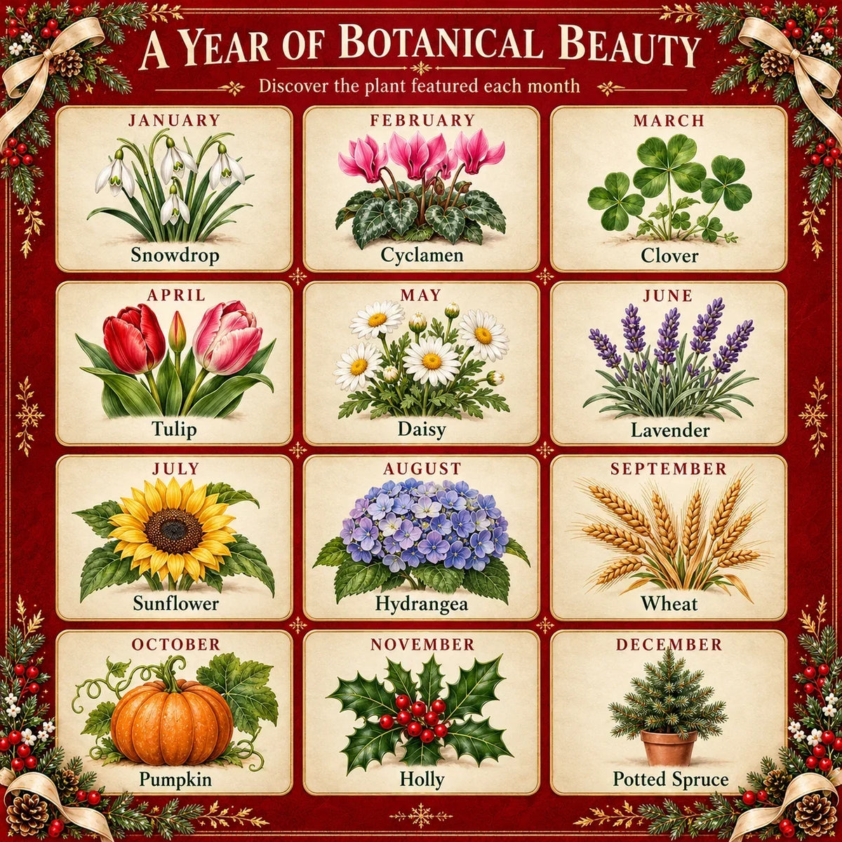 💯🎄🗓️ Christmas Limited-Edition — 🪴✨ Eco-Friendly Plantable “Timeless” Seed Calendar 2027