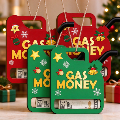Gas Money Wooden Money Holder Box Set