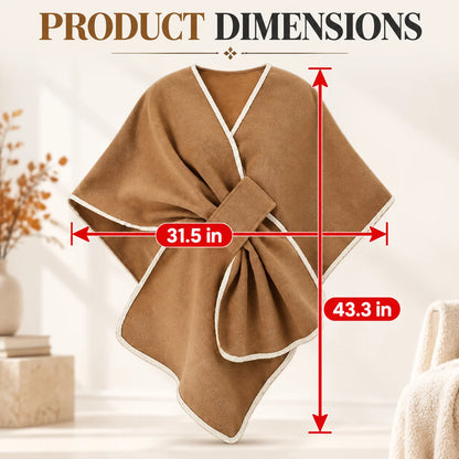 🍂 Women's Elegant Knit Cape Poncho – Chic Fall & Winter Wrap Shawl