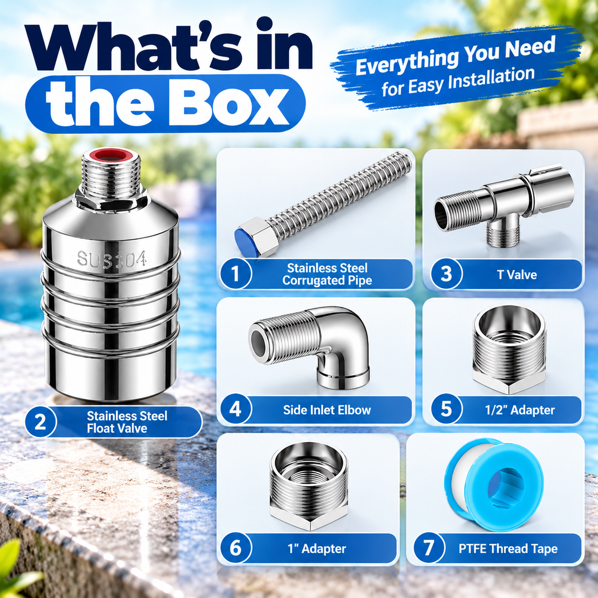 💧 304 Stainless Steel Automatic Water Level Control Valve – Auto Fill & Shutoff