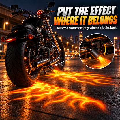 🔥 Motorcycle Flame Projector Lights – Eye-Catching Ground Effects