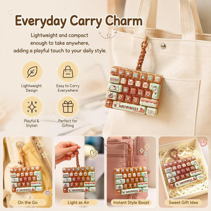 🐱26-Key Mini Fidget Keyboard Keychain