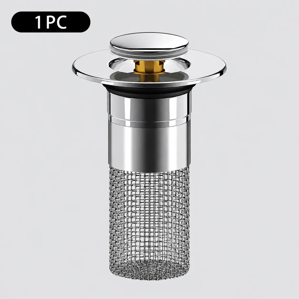 🚰 2-in-1 Pop-Up Sink Drain Stopper with Hair Catcher | Easy-Clean Bathroom Drain Filter