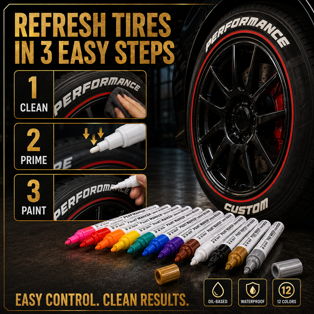 🔥Limited Time Promotion 49% OFF🔥Oil-Based Waterproof Tire Marker Pen
