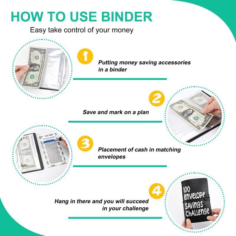 🔥💸100 Envelope Saving Challenged Book