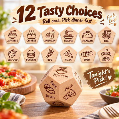 Ultimate Food Decision Dice – Stop the "What to Eat?" Debate! 🎲