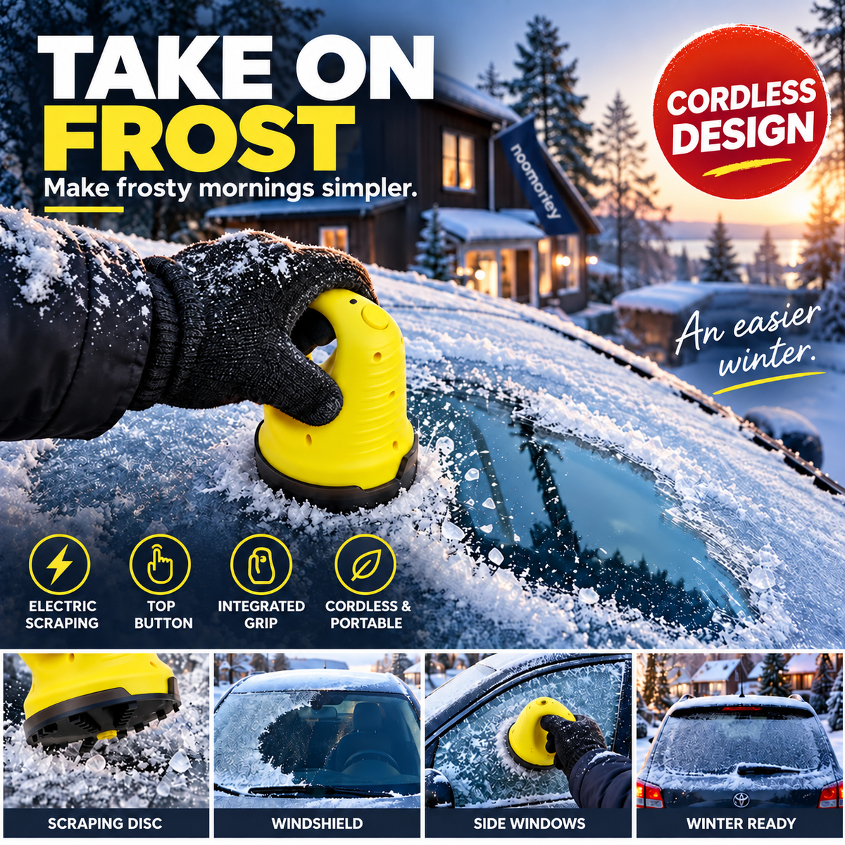 🚘🔥Cordless Electric Ice Scraper – Clear Frost, Drive with Confidence! ❄️