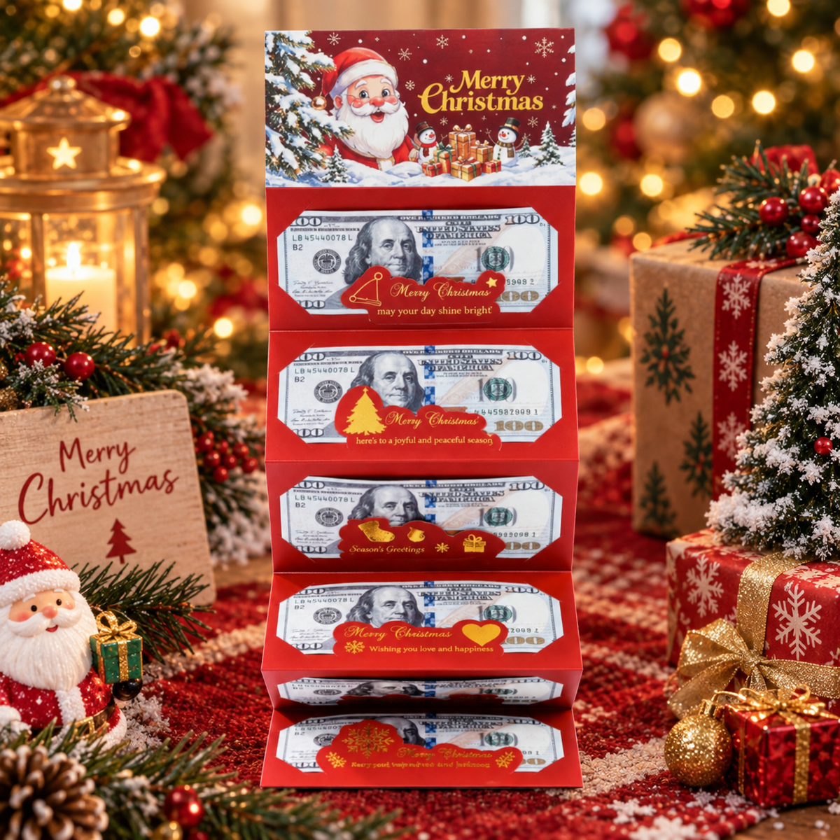Holiday Surprise Money Pull Box for Christmas Cash Gifting 💵