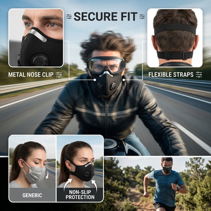 🌬️ Carbon Filter Breathable Dust Mask