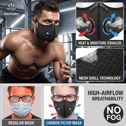 🌬️ Carbon Filter Breathable Dust Mask