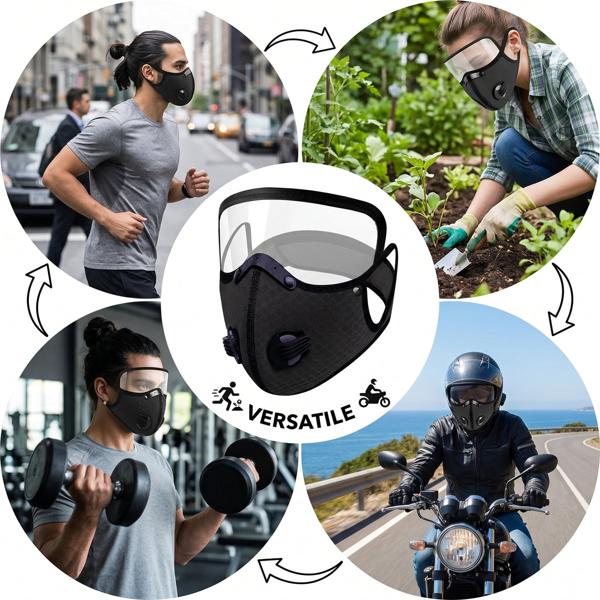 🌬️ Carbon Filter Breathable Dust Mask