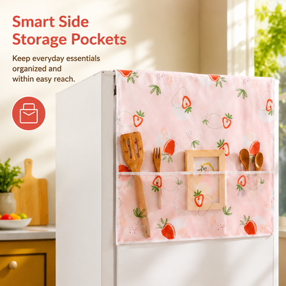 🦁 PEVA Cartoon Fridge Cover
