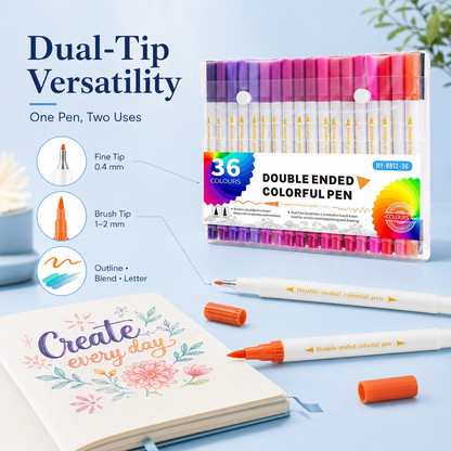 Double-Ended Multi-Functional Watercolor Pen