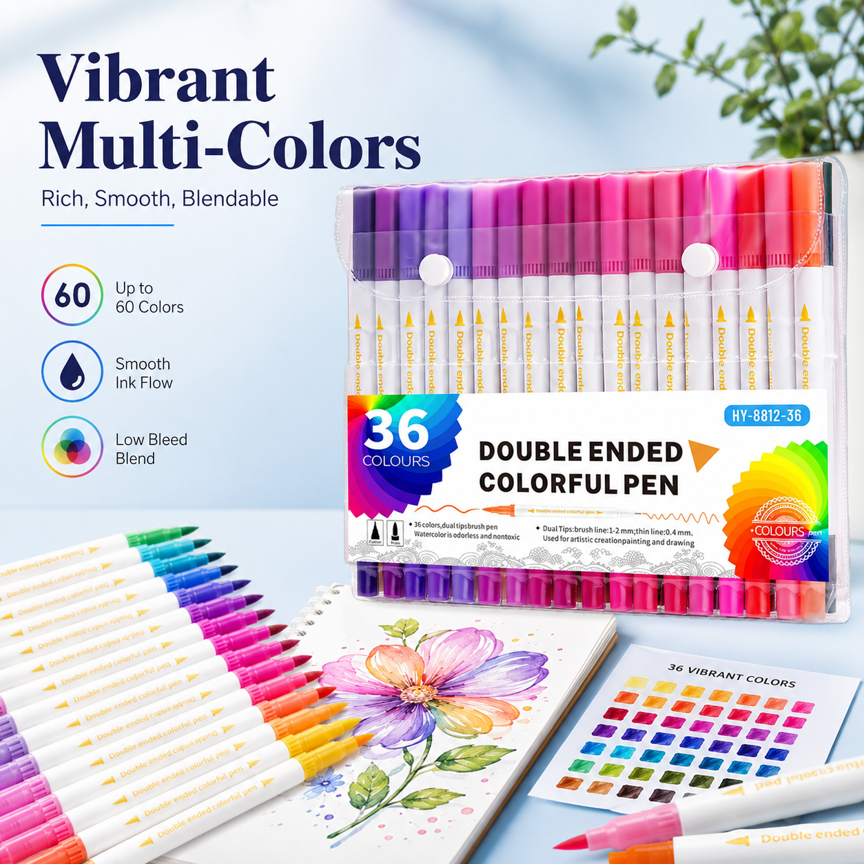 Double-Ended Multi-Functional Watercolor Pen