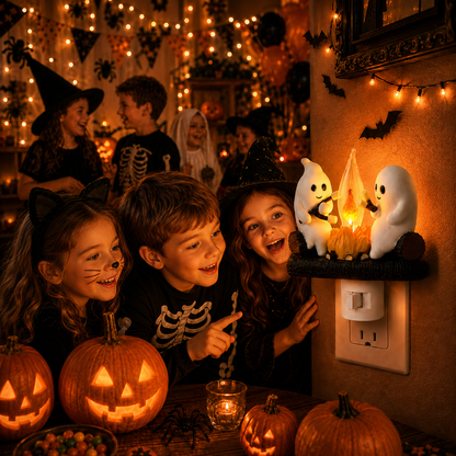 👻 Ghost Campfire Night Light