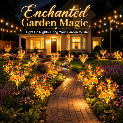 🦋 Enchanted Solar Marigold Butterfly Garden Lights ✨