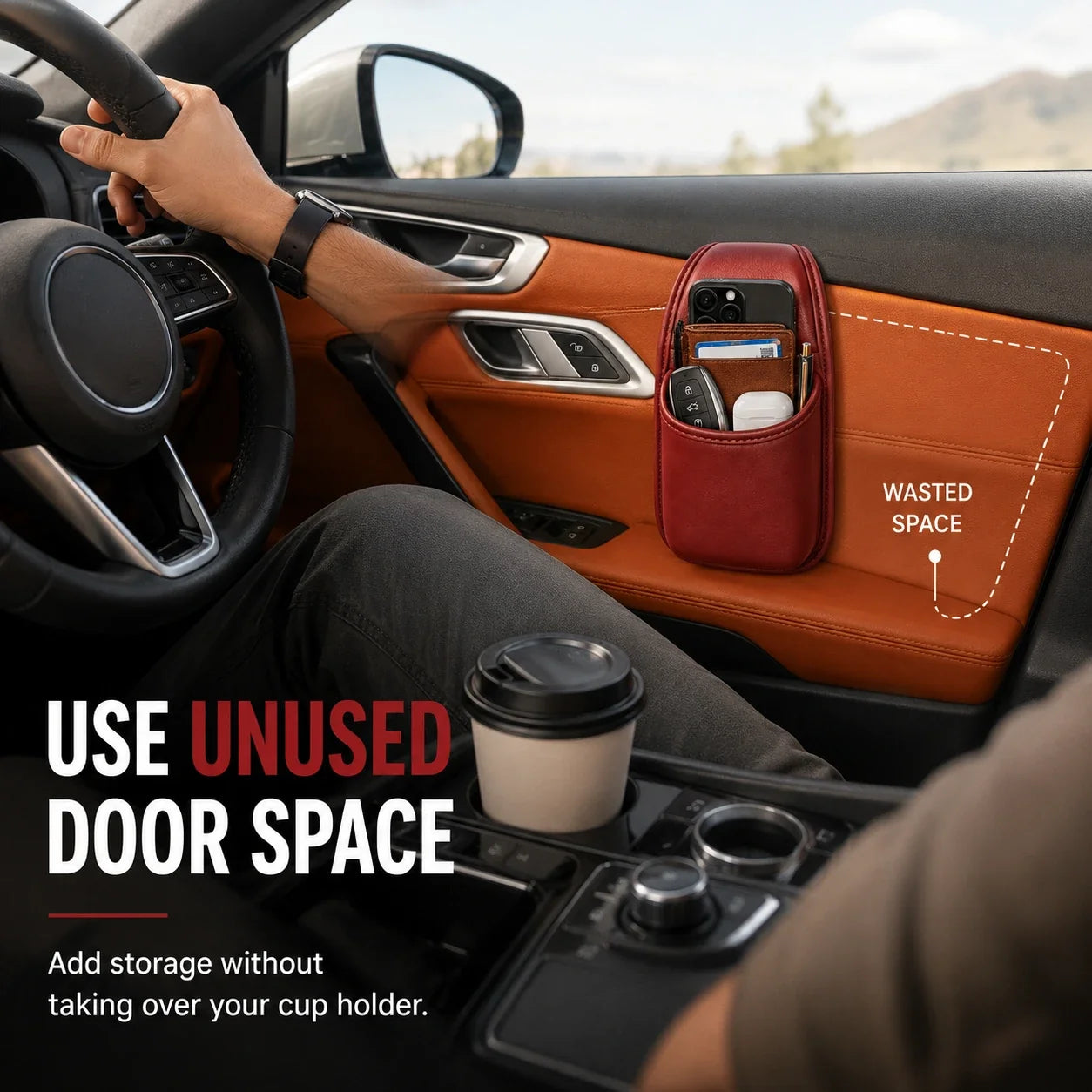 🚗Car Door Pocket Organizer | Leather-Look Storage Pouch