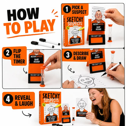 Sketchy Suspects Party Game