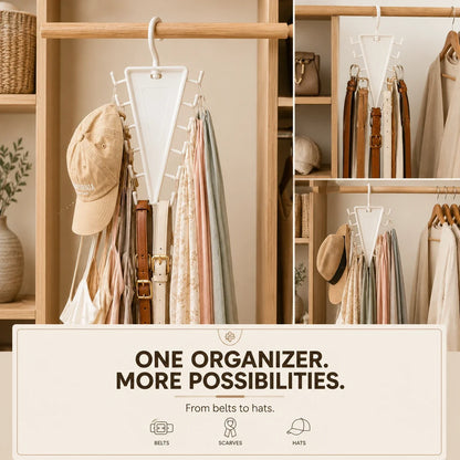 Vertical Closet Organizer Hanger for Accessories