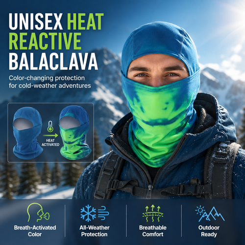 ❄️ Temperature-Sensitive Thermal Balaclava – Color-Changing Full Face Cover for Outdoor Sports 🚴‍♂️🔥